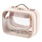 APJ083 Trousse de Maquillage Transparente Étanche Portable Grande Capacité Organisateur de Toilette à Main