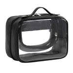 APJ083 Trousse de Maquillage Transparente Étanche Portable Grande Capacité Organisateur de Toilette à Main