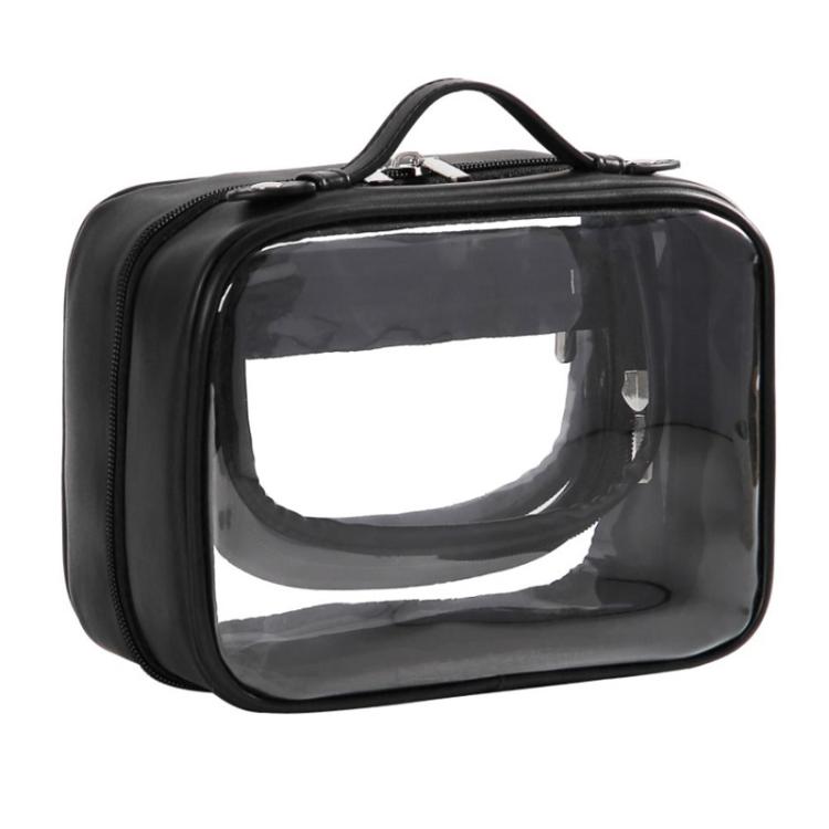APJ083 Trousse de Maquillage Transparente Étanche Portable Grande Capacité Organisateur de Toilette à Main