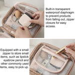 APJ083 Trousse de Maquillage Transparente Étanche Portable Grande Capacité Organisateur de Toilette à Main