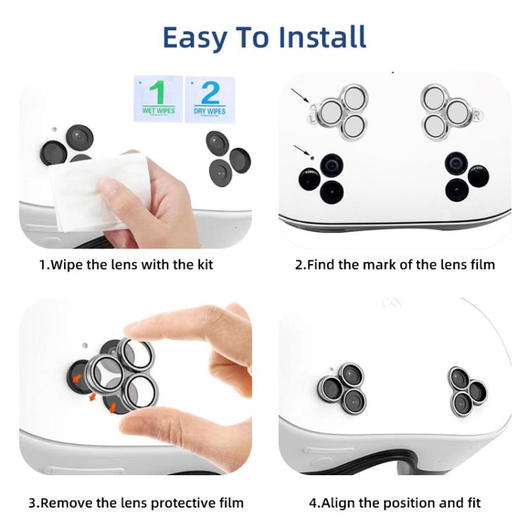 Pour Meta Quest 3S Protecteur d’objectif en alliage Verre trempé anti-explosion