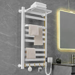 Sèche-serviettes électrique chauffant intelligent à écran tactile pour salle de bain, Platine Grande Droit, Platine Grande Gauche, Blanc Grande Droit, Blanc Grande Gauche, Noir Grande Droit, Noir Grande Gauche