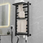 Sèche-serviettes électrique chauffant intelligent à écran tactile pour salle de bain, Platine Grande Droit, Platine Grande Gauche, Blanc Grande Droit, Blanc Grande Gauche, Noir Grande Droit, Noir Grande Gauche