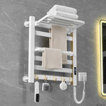 Sèche-serviettes électrique chauffant intelligent à écran tactile pour salle de bain, Platine Grande Droit, Platine Grande Gauche, Blanc Grande Droit, Blanc Grande Gauche, Noir Grande Droit, Noir Grande Gauche