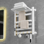 Sèche-serviettes électrique chauffant intelligent à écran tactile pour salle de bain, Platine Grande Droit, Platine Grande Gauche, Blanc Grande Droit, Blanc Grande Gauche, Noir Grande Droit, Noir Grande Gauche