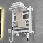Sèche-serviettes électrique chauffant intelligent à écran tactile pour salle de bain, Platine Grande Droit, Platine Grande Gauche, Blanc Grande Droit, Blanc Grande Gauche, Noir Grande Droit, Noir Grande Gauche