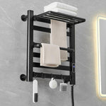 Sèche-serviettes électrique chauffant intelligent à écran tactile pour salle de bain, Platine Grande Droit, Platine Grande Gauche, Blanc Grande Droit, Blanc Grande Gauche, Noir Grande Droit, Noir Grande Gauche