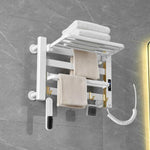 Sèche-serviettes électrique chauffant intelligent à écran tactile pour salle de bain, Platine Grande Droit, Platine Grande Gauche, Blanc Grande Droit, Blanc Grande Gauche, Noir Grande Droit, Noir Grande Gauche