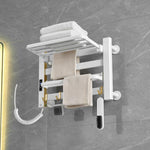 Sèche-serviettes électrique chauffant intelligent à écran tactile pour salle de bain, Platine Grande Droit, Platine Grande Gauche, Blanc Grande Droit, Blanc Grande Gauche, Noir Grande Droit, Noir Grande Gauche