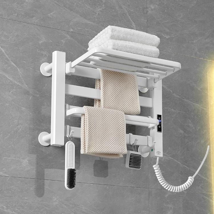 Sèche-serviettes électrique chauffant intelligent à écran tactile pour salle de bain, Platine Grande Droit, Platine Grande Gauche, Blanc Grande Droit, Blanc Grande Gauche, Noir Grande Droit, Noir Grande Gauche