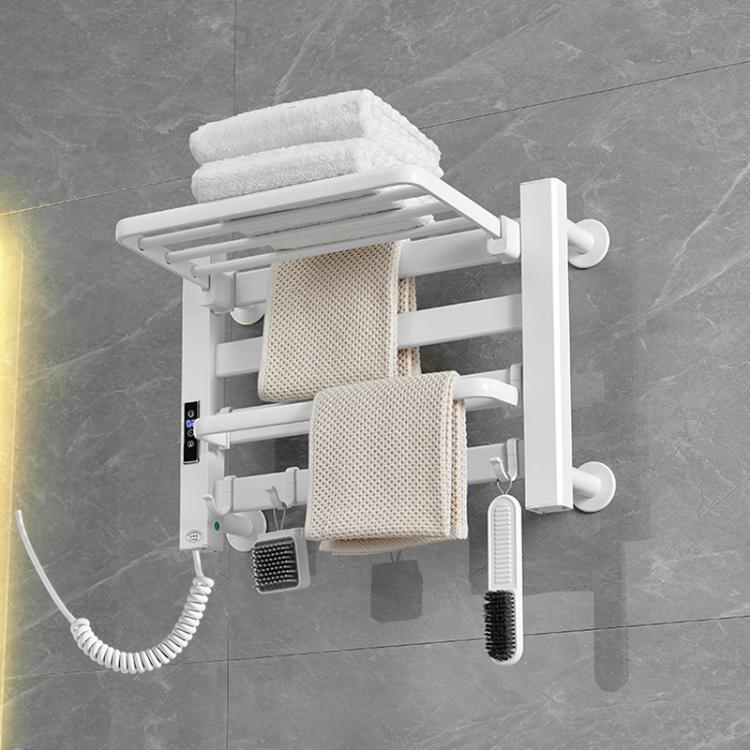 Sèche-serviettes électrique chauffant intelligent à écran tactile pour salle de bain, Platine Grande Droit, Platine Grande Gauche, Blanc Grande Droit, Blanc Grande Gauche, Noir Grande Droit, Noir Grande Gauche