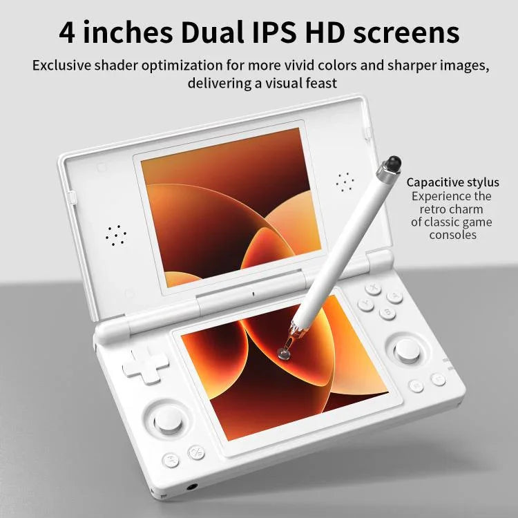 ANBERNIC RG DS Flip Dual-Screen Handheld Game Console 4-Inch IPS Touchscreen AI Gaming Device 3+32G