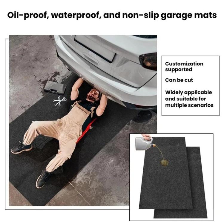 Tapis anti-huile pour entretien automobile, tapis de sol de garage en feutre antidérapant, 0,9 x 1 m, 1 x 1 m, 1 x 2 m