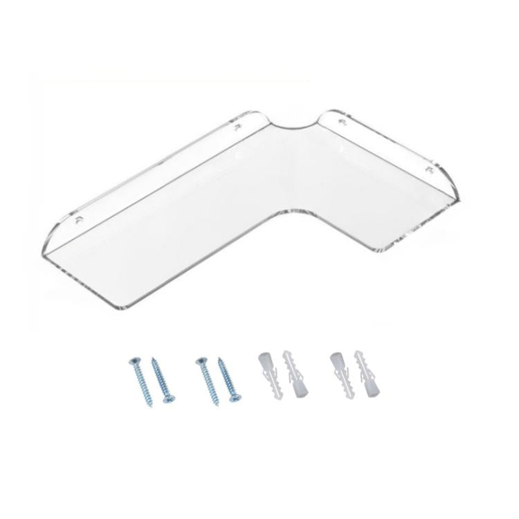 Étagère d'angle murale en acrylique pour salle de bain, cuisine et bureau, simple, double