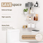 Étagère d'angle murale en acrylique pour salle de bain, cuisine et bureau, simple, double
