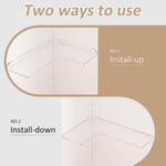 Étagère d'angle murale en acrylique pour salle de bain, cuisine et bureau, simple, double