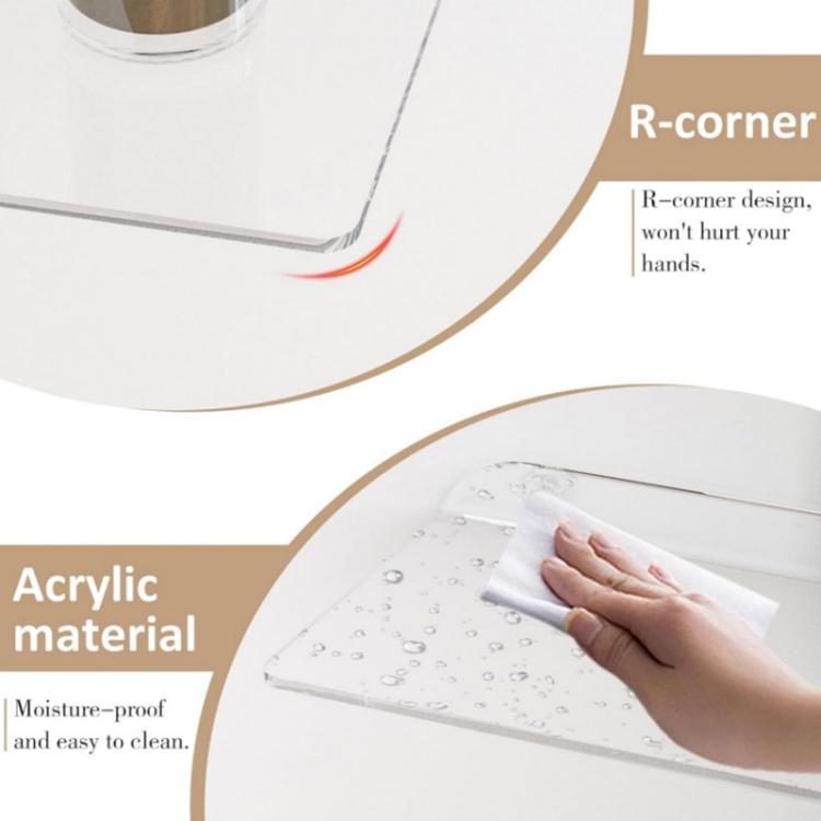 Étagère d'angle murale en acrylique pour salle de bain, cuisine et bureau, simple, double