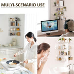 Étagère d'angle murale en acrylique pour salle de bain, cuisine et bureau, simple, double