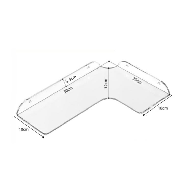 Étagère d'angle murale en acrylique pour salle de bain, cuisine et bureau, simple, double