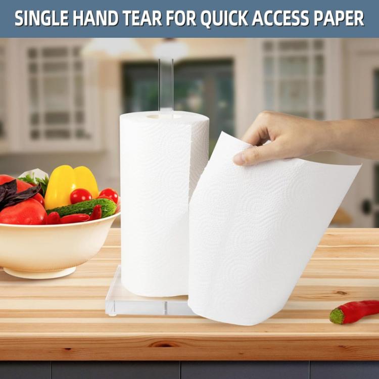 Support et organiseur de rouleaux de papier toilette en acrylique pour cuisine, salle de bain et table basse, YX218