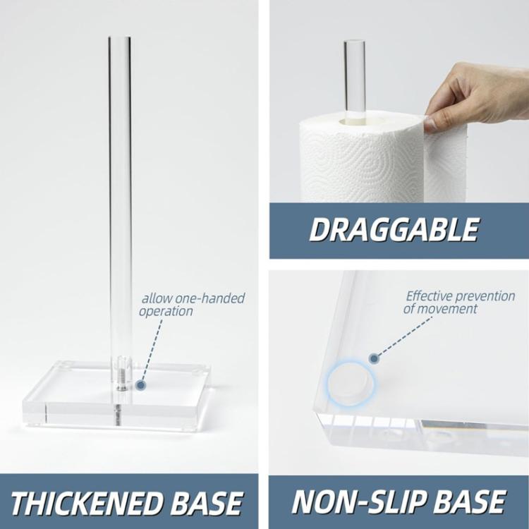Support et organiseur de rouleaux de papier toilette en acrylique pour cuisine, salle de bain et table basse, YX218
