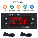 Régulateur de température numérique intégré ETC-974 avec fonctions de refroidissement, de dégivrage et de ventilation, ETC-974 220V, ETC-974 110V
