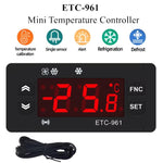 Régulateur de température 220V ETC-961 avec fonctions d'étalonnage d'alarme de dégivrage et de réfrigération, ETC-961 220V
