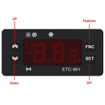 Régulateur de température 220V ETC-961 avec fonctions d'étalonnage d'alarme de dégivrage et de réfrigération, ETC-961 220V