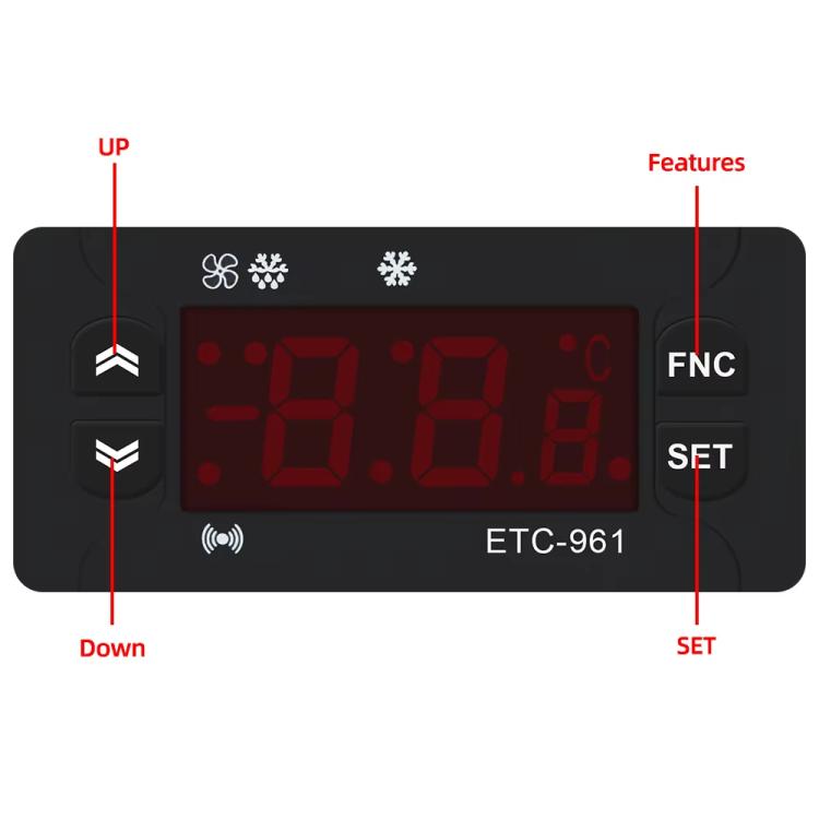 Régulateur de température 220V ETC-961 avec fonctions d'étalonnage d'alarme de dégivrage et de réfrigération, ETC-961 220V