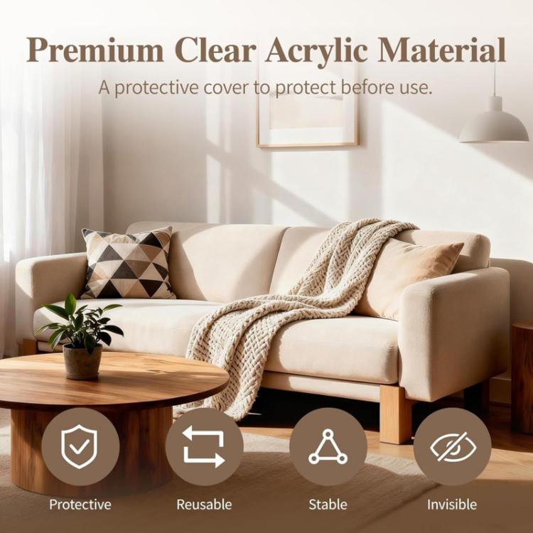 Bouclier mural en acrylique pour canapé et protection de meubles, simple, double