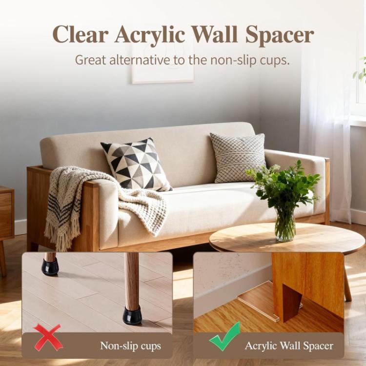 Bouclier mural en acrylique pour canapé et protection de meubles, simple, double