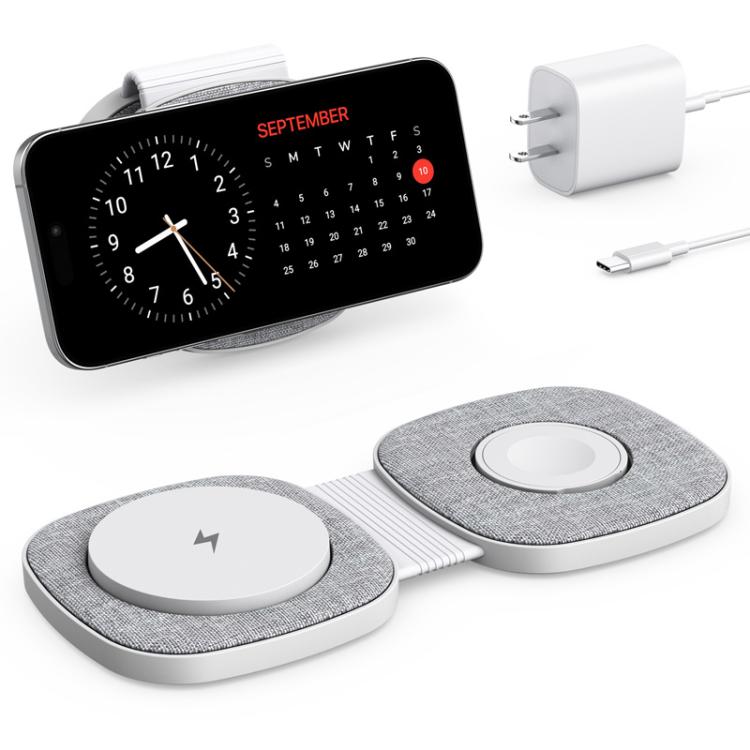 Chargeur sans fil magnétique pliable portable 3 en 1 T2 15W