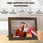 MSR-F1004 Cadre photo intelligent en nuage de 10,1 pouces avec WiFi et rotation automatique, écran tactile IPS HD, prise US, prise EU