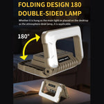 Lampe de camping pliable à 180 degrés, éclairage multifonctionnel, lampe de travail