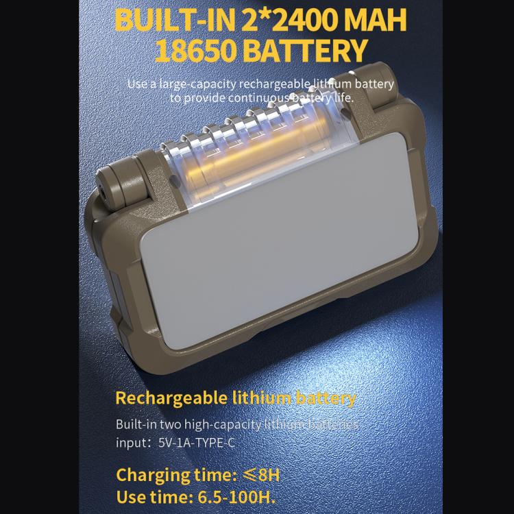 Lampe de camping pliable à 180 degrés, éclairage multifonctionnel, lampe de travail
