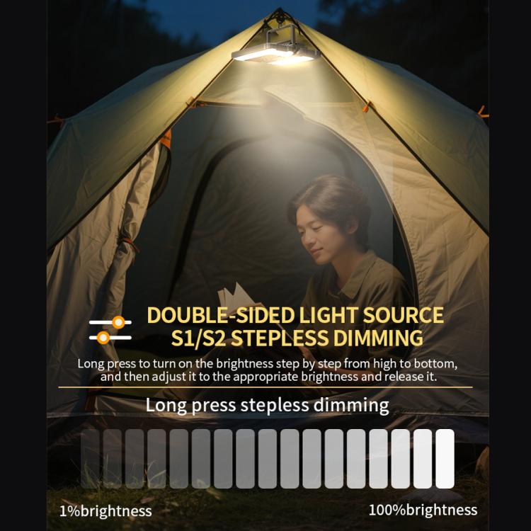 Lampe de camping pliable à 180 degrés, éclairage multifonctionnel, lampe de travail
