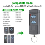 Télécommande sans fil 2 boutons 868MHZ pour porte de garage HORMANN HSE2 / HSE4 à copier