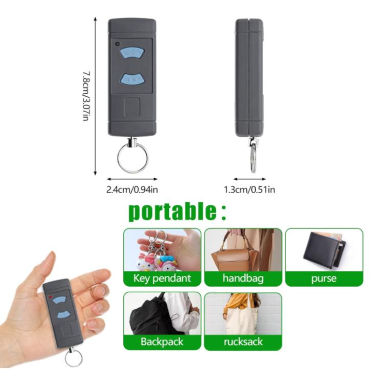 Télécommande sans fil 2 boutons 868MHZ pour porte de garage HORMANN HSE2 / HSE4 à copier