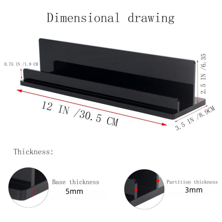 Présentoir de rangement en acrylique pour disques vinyles, YX213