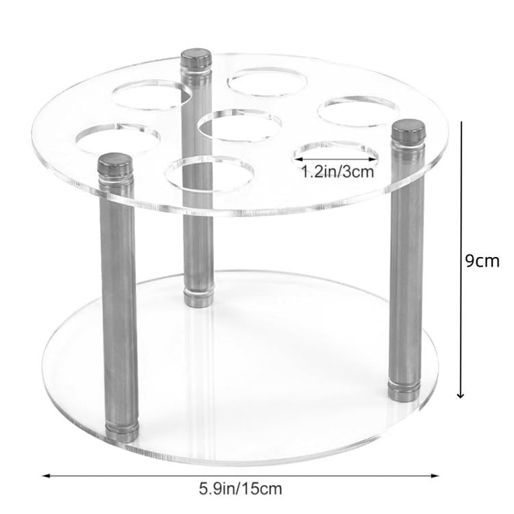Support rond en acrylique à 7 trous pour pots à épices Cirkul, YX211