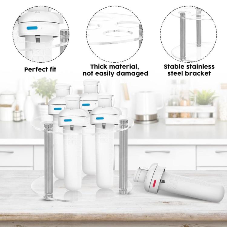 Support rond en acrylique à 7 trous pour pots à épices Cirkul, YX211