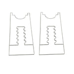 Lot de 2 entretoises réglables en acrylique, pour éviter d'endommager les murs, 5 fentes, 6 fentes