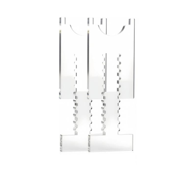 Lot de 2 entretoises réglables en acrylique, pour éviter d'endommager les murs, 5 fentes, 6 fentes