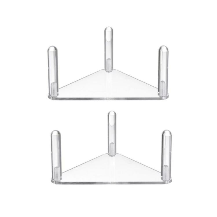 2 pièces/ensemble support triangulaire à billes en acrylique facile à assembler, transparent 1 pièce, transparent 2 pièces/ensemble, noir 1 pièce, noir 2 pièces/ensemble