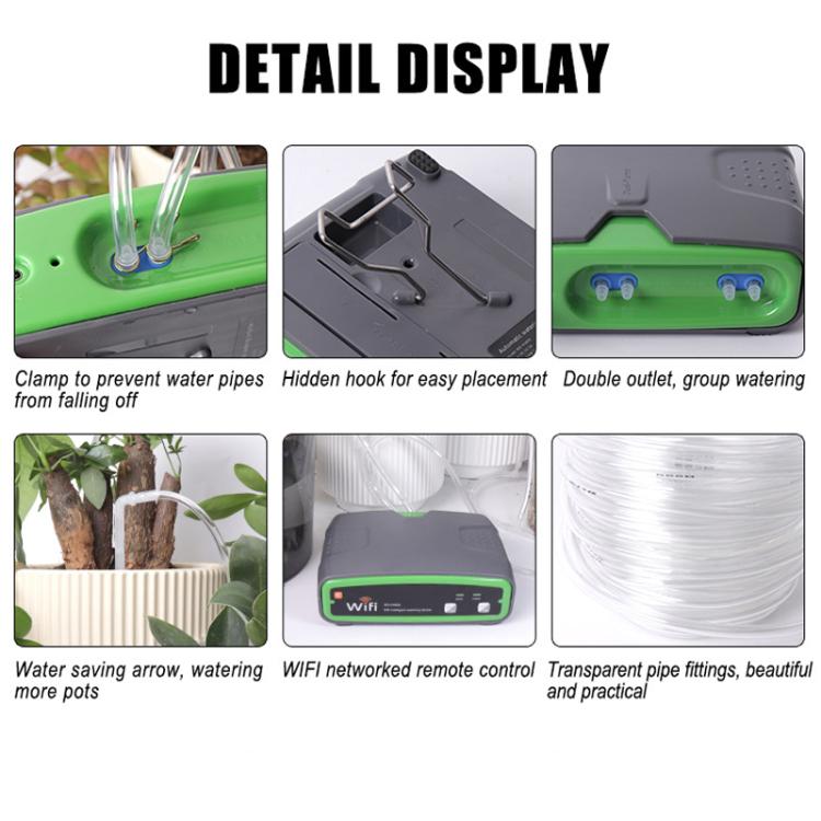 Dispositif d'arrosage automatique WiFi intelligent à double pompe WD-01BDE, contrôle à distance via application, système d'irrigation, WD-01BDE