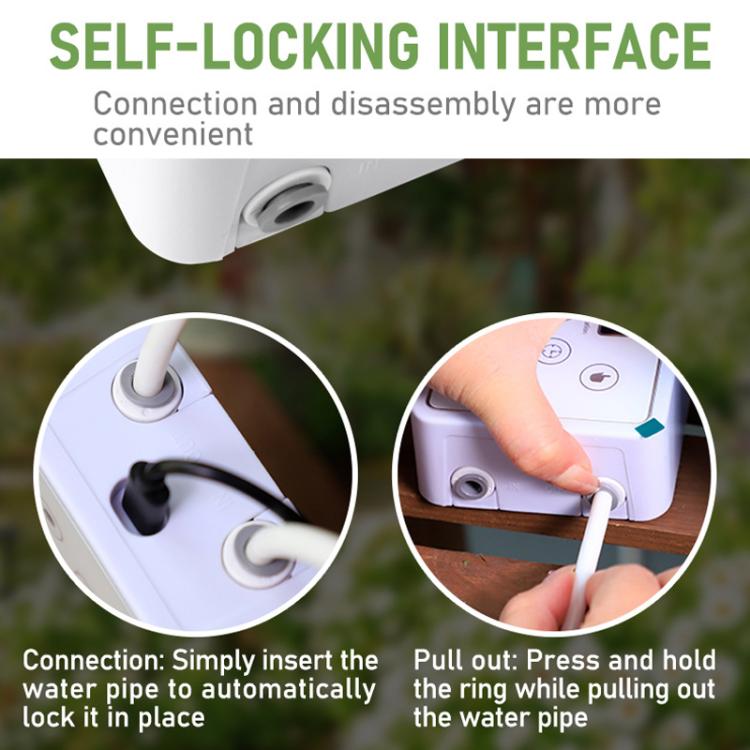 Dispositif d'arrosage à goutte réglable WD-01CS contrôlé par application, outil d'irrigation automatique temporisé, USB, prise US, prise UK