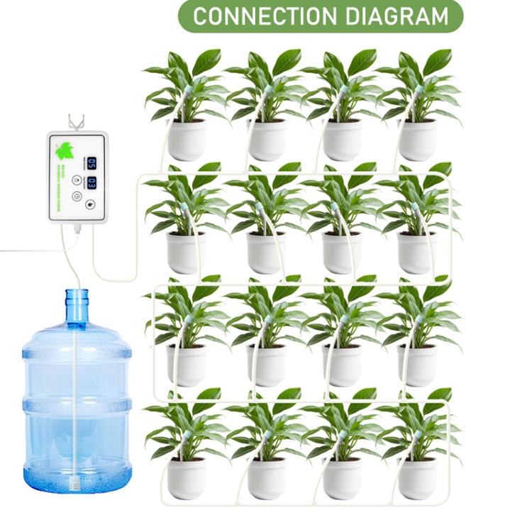 Dispositif d'arrosage à goutte réglable WD-01CS contrôlé par application, outil d'irrigation automatique temporisé, USB, prise US, prise UK