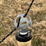 COOL CAMP Lot de 4 attaches de corde sans nœud en acier inoxydable pour cordes de camping de 2 à 4 mm