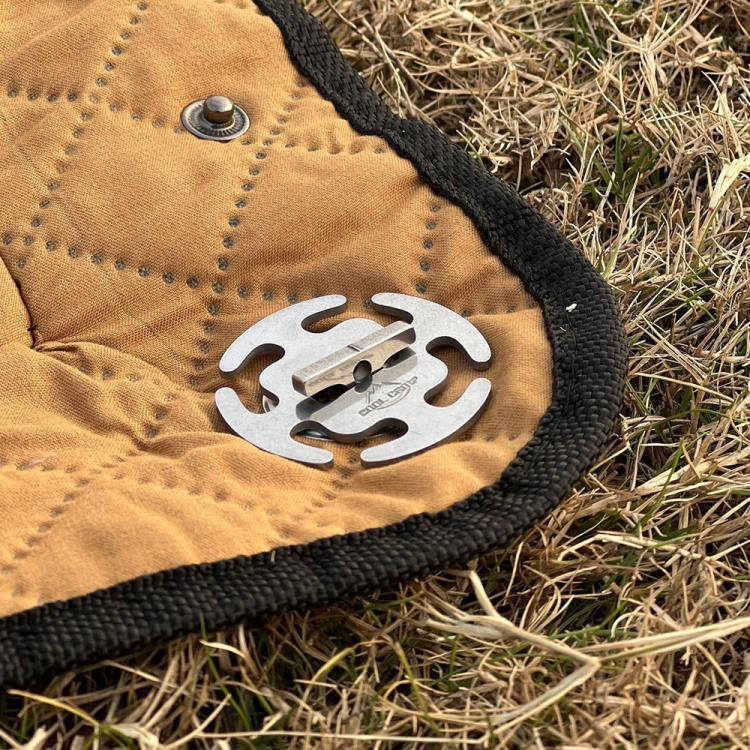 COOL CAMP Lot de 4 attaches de corde sans nœud en acier inoxydable pour cordes de camping de 2 à 4 mm