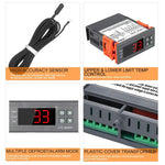 Régulateur de Température Numérique STC-8080A+ pour Réfrigération avec Fonction Dégivrage et Alarme, pour Chambre Froide, Congélateur Commercial, STC-8080A+ 220V